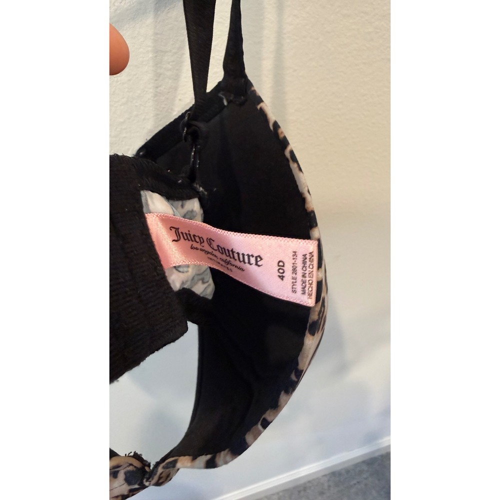 Juicy Couture Intimates Leopard Print Push Up Bra 40D Brown Black 2801-134 - Picture 6 of 8